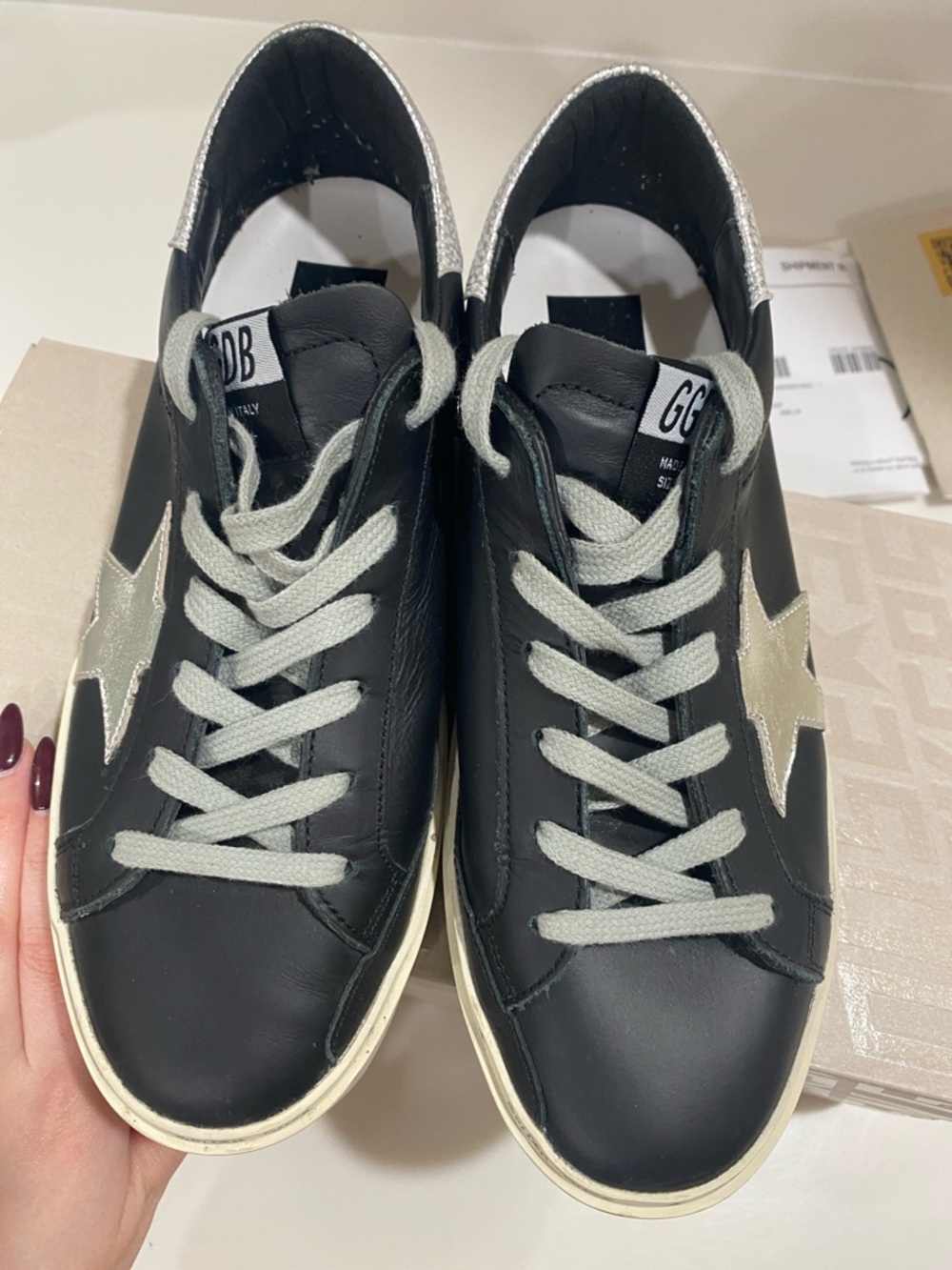 Golden Goose Women’s Hi Star Classic Leather Sneaker Size 38 - Picture 8 of 13